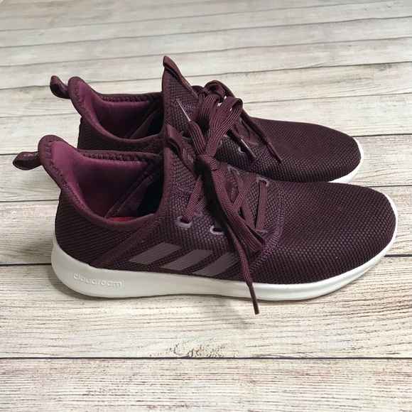 adidas cloud foam maroon